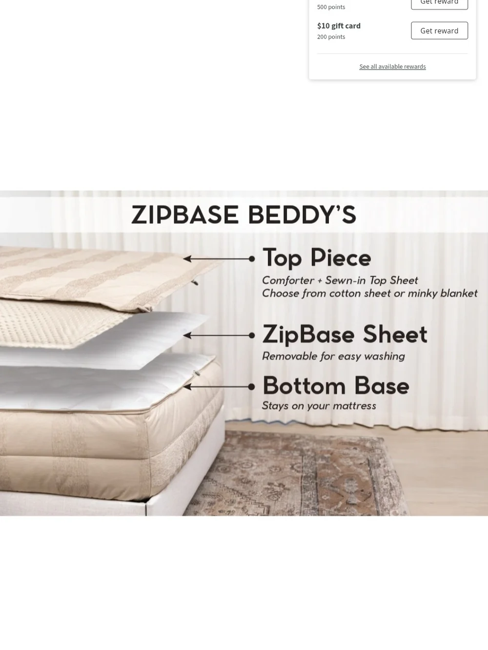 Beddy's ZipBase Quilted Comforter Set in Taupe